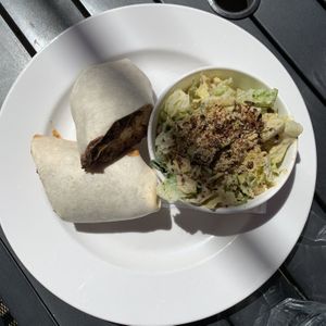 The Old South Wrap with side Caesar Salad  at Plant Matter Kitchen in London