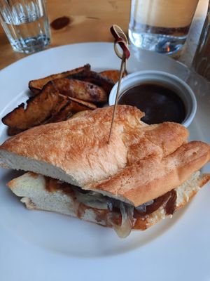 The picture simply does NOT do this amazing sandwich justice! at Plant Matter Kitchen in London