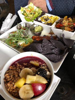 Gluten free version of the sharing platter for brunch!  at Plant Matter Kitchen in London