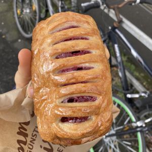 Cherry filled puff pastry   at backWERK - Hauptbahnhof in Dusseldorf