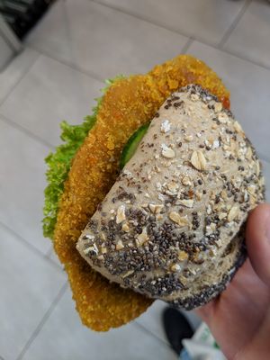 Vegan sandwich at backWERK - Hauptbahnhof in Dusseldorf