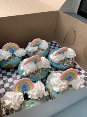 Rainbow Gluten Free Vegan Donuts!   at Little Jo Berry's in Ottawa