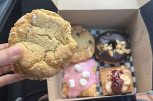 Pumpkin cookie sandwich, chocolate chip cookie sandwich, pop tart, donut  at Little Jo Berry's in Ottawa