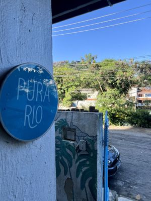 Sign looking out   at Pura Rio in Rio De Janeiro