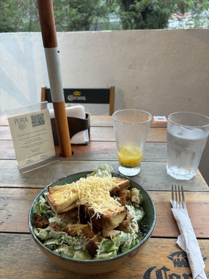 ‘Caesar Salad (minus flavour or usual accompaniments): BRL$64 (plus the takeaway box sans cutlery - with tip - a good AUD$20)  at Pura Rio in Rio De Janeiro