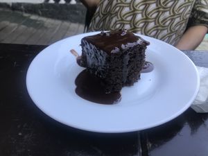 Cocoa cake. Served as included dessert on week days lunch.  at Pura Rio in Rio De Janeiro