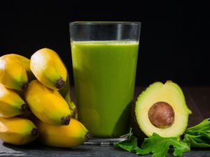 Midori Smoothie: A smooth blend of organic field greens, fresh fruit and coconut water at Yugo in Miami