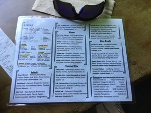 5/19 menu at Turnip the Beat in Port Angeles