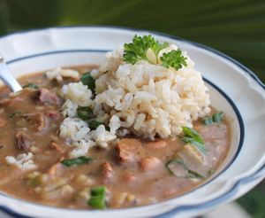 Louisiana Gumbo with Cajun Sausage
 at Krimsey's Cajun Kitchen in North Hollywood