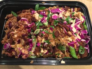 Take-out jambalaya  at Krimsey's Cajun Kitchen in North Hollywood