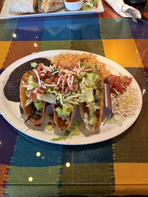 Crispy Tacos with tofu and Daiya cheese  at Cantina Vallarta in Salmon Arm