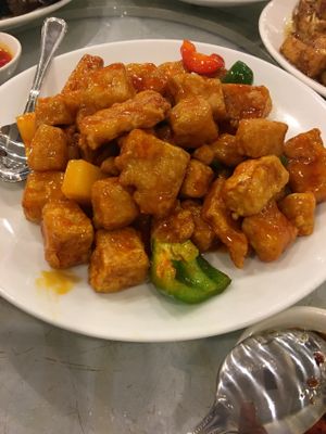 Sweet and Sour Pork at Sun Bo Kong Vegetarian in Vancouver