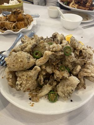 Deep fried oyster mushrooms   at Sun Bo Kong Vegetarian in Vancouver
