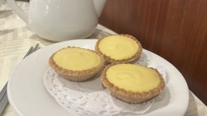 Vegan eggless tarts (based on coconut)  at Sun Bo Kong Vegetarian in Vancouver