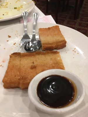 Vegan pork slices  at Sun Bo Kong Vegetarian in Vancouver