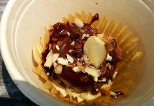 Nutty chocolate ball dessert at Falacos - Food Truck in Houston