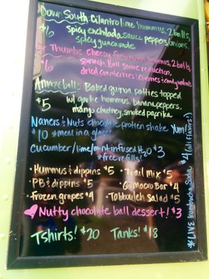 Menu for Conroe's 1st Thursday Farmers' Market at Falacos - Food Truck in Houston