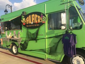 Decorated up at Bridgeland's Friday Night Bites! Always there on 2nd Friday in Cypress TX at Falacos - Food Truck in Houston