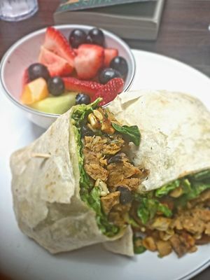 Vegan burrito at The Breakfast Bar in Long Beach