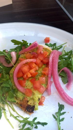 The avo toast at The Breakfast Bar in Long Beach