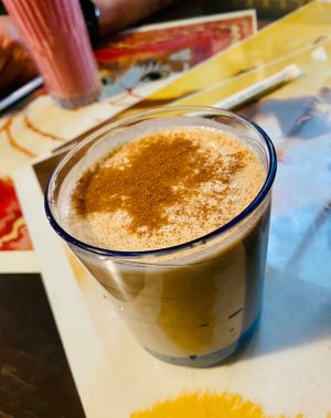 Banana peanutbutter smoothie at Miau in Bucharest
