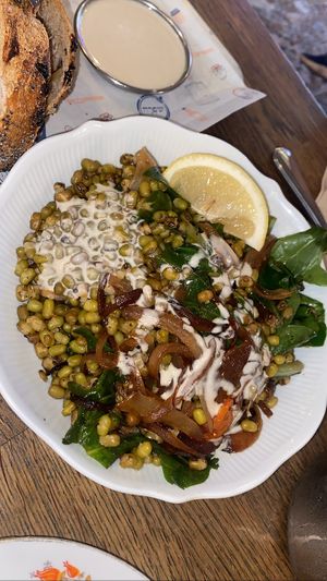 Vegan bean (absolutely delicious )  at Puaa Cafe  in Tel Aviv