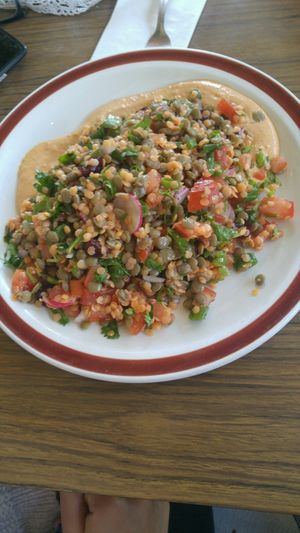 סלט עדשים at Puaa Cafe  in Tel Aviv