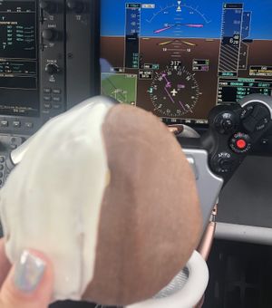 A vegan black and white cookie  at Oy Vey Jewish Bakery and Delicatessen in Terre Haute