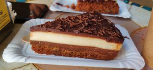 Delicious chocolate cheesecake at MacroDulces la Espiral in Malaga