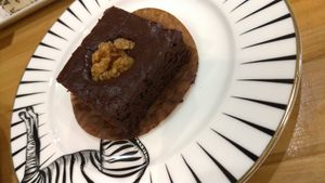 Vegan brownie at Le Jardin du Petit Prince in Taichung