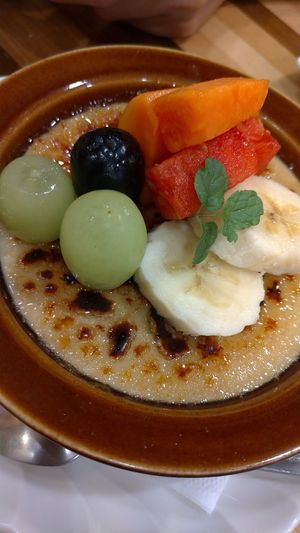 Vegan Crème brûlée at Le Jardin du Petit Prince in Taichung