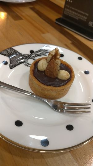 Banana chocolate tart at Le Jardin du Petit Prince in Taichung