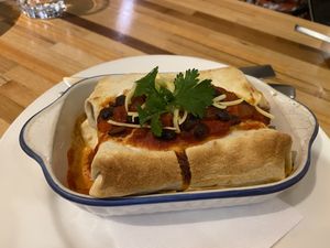 Veggie enchiladas  at Le Jardin du Petit Prince in Taichung