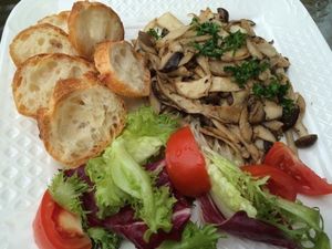 Mushroom pasta with  olive oil at Le Jardin du Petit Prince in Taichung