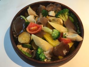 Mix veggie stir fry at Le Jardin du Petit Prince in Taichung