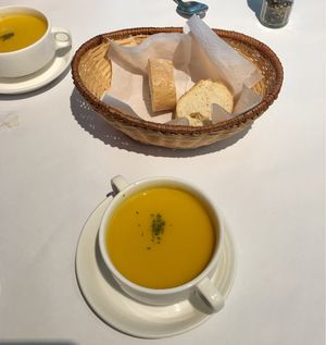 soup and bread  at Le Jardin du Petit Prince in Taichung