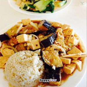 the Zen with eggplant and tofu at Loving Hut in Fresno
