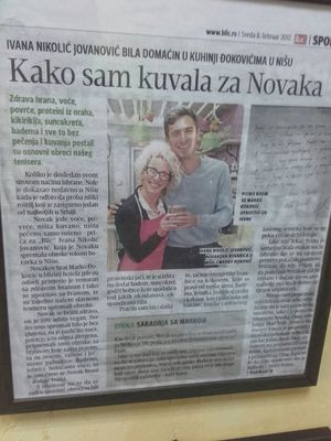 The Owner with Novak Djoković at Smoothie Bar in Nis