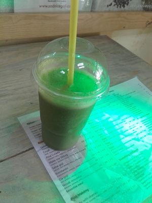Green Green smothie. Greens are hard to come by in Serbia at Smoothie Bar in Nis