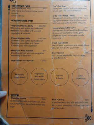  at Tara's Vegetarian Restaurant in Pokhara