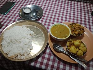 Daal bhat at Tara's Vegetarian Restaurant in Pokhara
