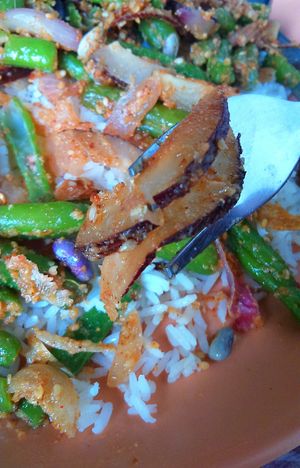 Simi nariwal at Tara's Vegetarian Restaurant in Pokhara