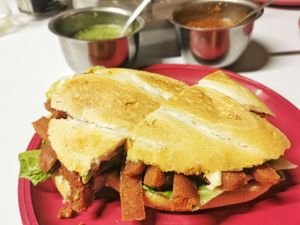 Torta at A Darle Que es Taco Vegano - Churubusco in Mexico City