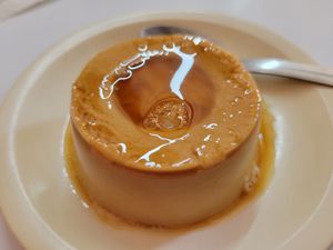Delicious Flan at A Darle Que es Taco Vegano - Churubusco in Mexico City
