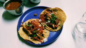 Chorizo Tacos at A Darle Que es Taco Vegano - Churubusco in Mexico City
