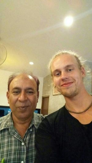 with the lovely owner at Shahbaba Indian Restaurant in Phuket