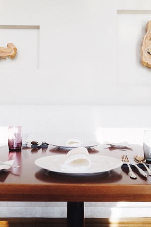 Getting ready for breakfast. at Sankara Hotel and Spa in Yakushima