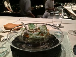 Local herbs and veggie tempura at Sankara Hotel and Spa in Yakushima
