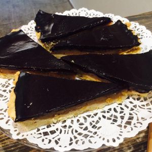 apple carob cake at MoMo Veg Cafe  in Prague