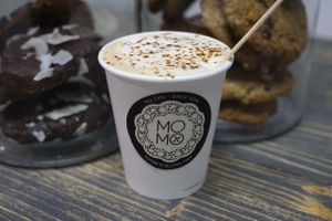 coffee at MoMo Veg Cafe  in Prague